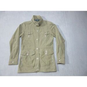 Kuhl Jacket Womens Small Olive Green Rekon Hiking Utility Long Pockets Full Zip